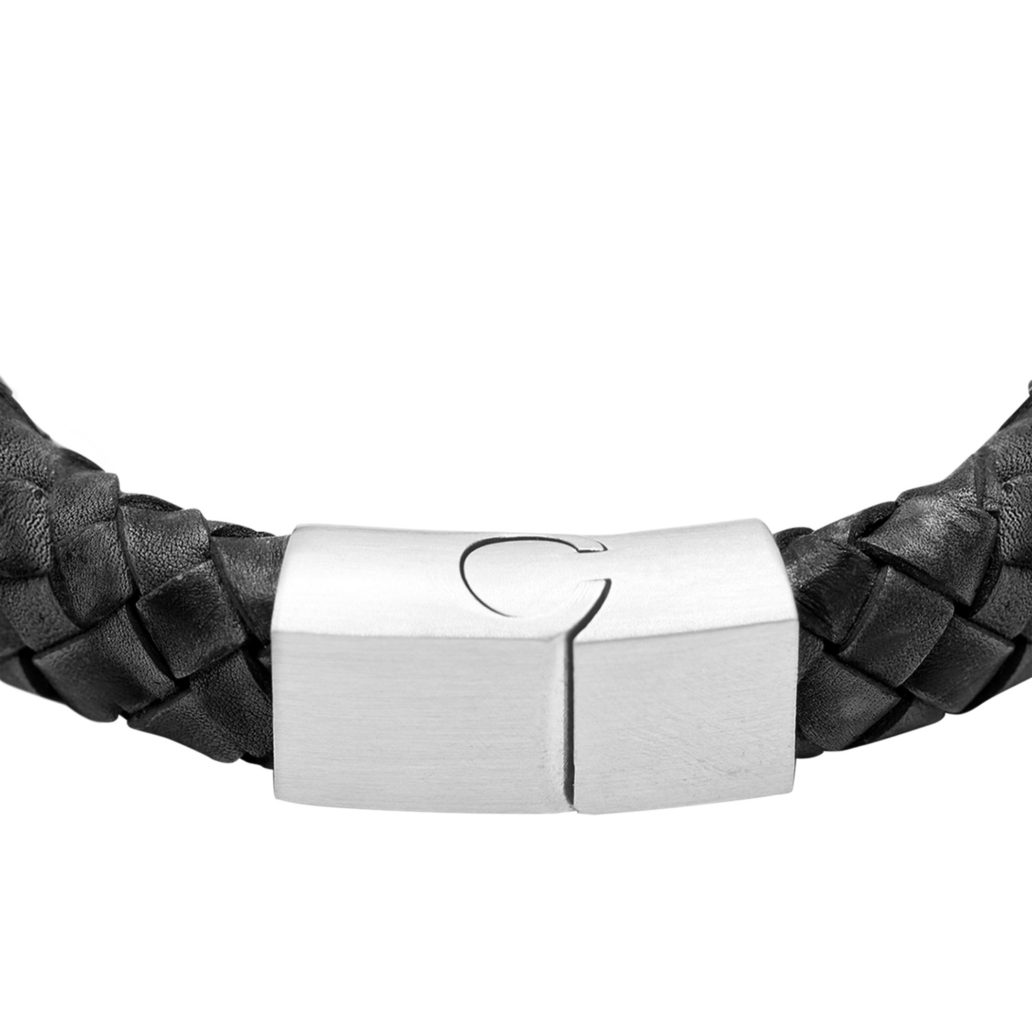 Heideman Bracelet en cuir Enno noir