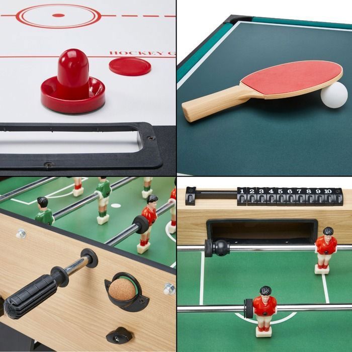 KANGUI 16-in-1 opklapbare multi-speltafel - tafelvoetbal, tafeltennis, biljart, bowling, shuffleboard,...
