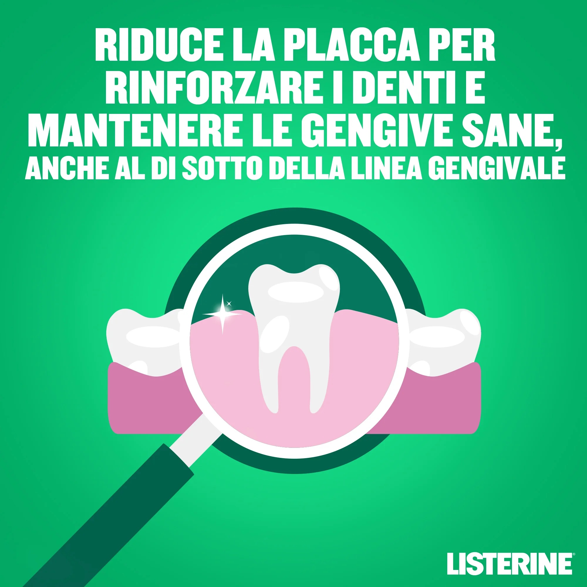 LISTERINE Enxaguante bucal Listerine para dentes e gengivas 500 ml com efeito prolongado