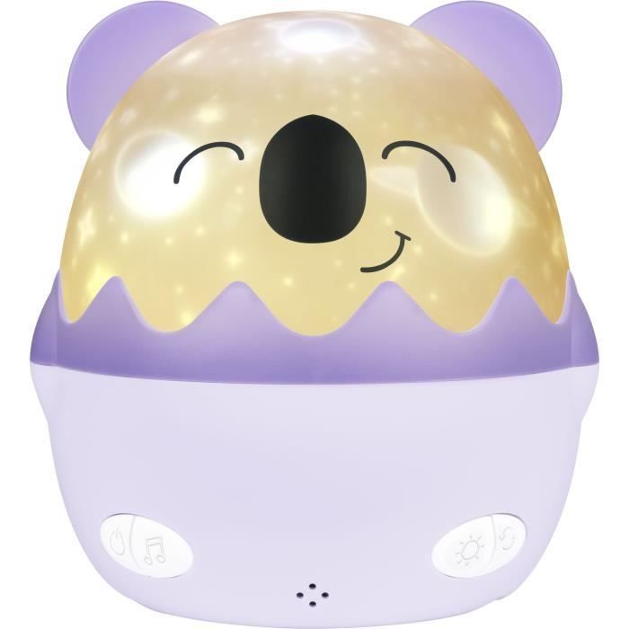 Luce notturna musicale senza fili - BIGBEN - Koala - Proiezione a 360° - 13 film - 8 melodie - Telecomando - Batteria USB-C