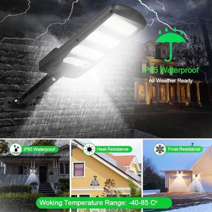 Conjunto de 2 Luminárias Solares Externas - 213 LEDs - Sensor de Movimento - À Prova d'Água 180°