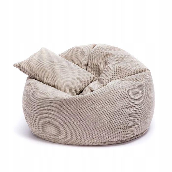 Sillón tipo puf Ecopuf - Sillón, sofá, cojín de suelo, puf para interior/exterior - Beige oscuro