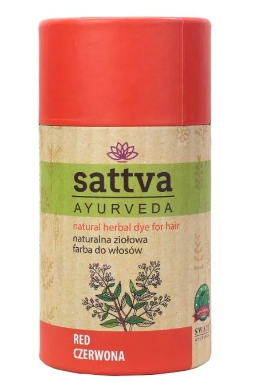 Sattva Ayurveda Naturalna Ziołowa Farba do włosów Czerwona