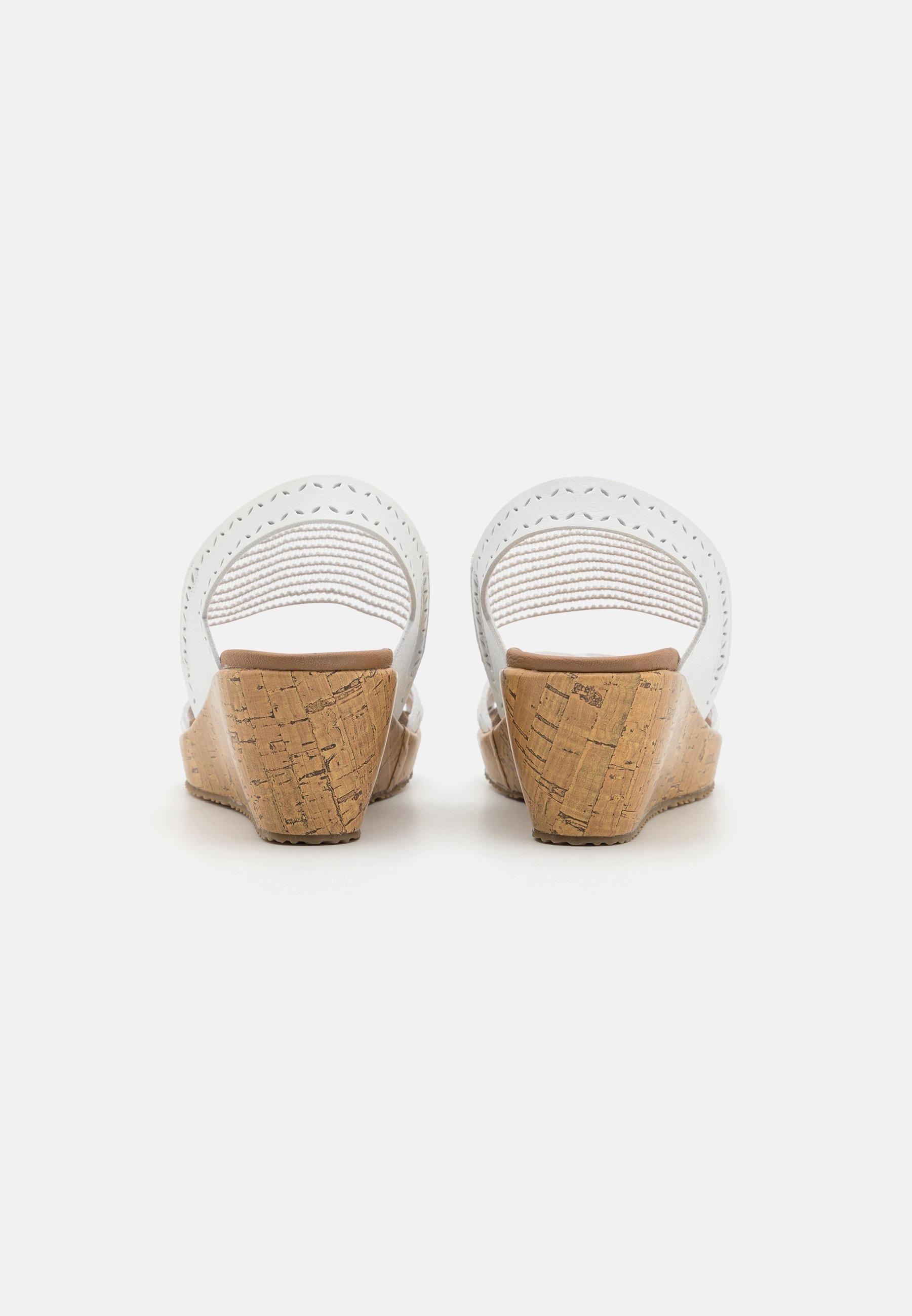 Sandales compensées Skechers - blanches