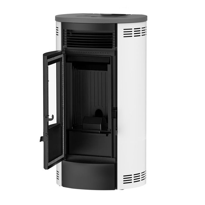 Estufa de pellets Air Flavia de 9,5 kW, blanca, Sannover