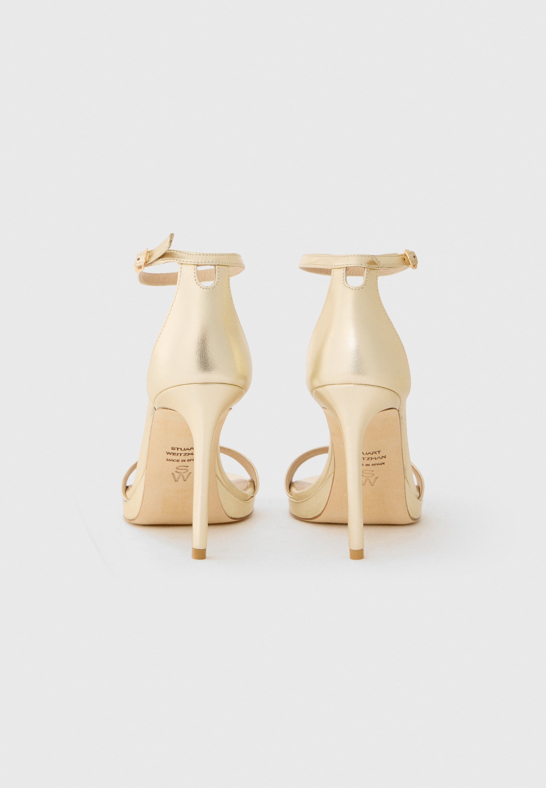 Stuart Weitzman sandalen met hoge hakken - lichtgoudkleurig