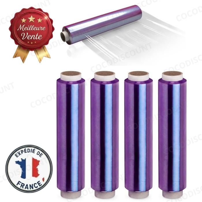 Cobye - Paquete de 4 rollos de film estirable para alimentos de 30 cm x 300 m – Film resistente y transparente para conservar la frescura de los alimentos