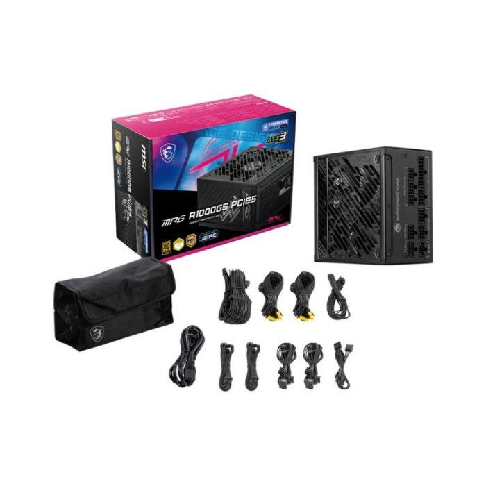 Alimentation - MSI - MPG A1000GS - 1000W - 80PLUS Gold - 100% modulaire