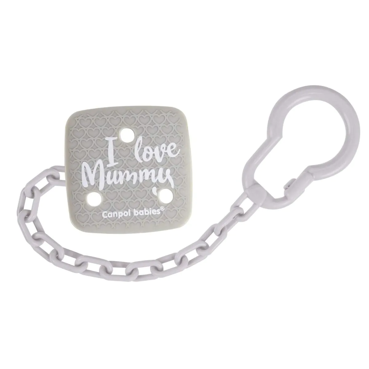 Canpol Babies Łańcuszek do smoczka uspokajającego I love Mummy
