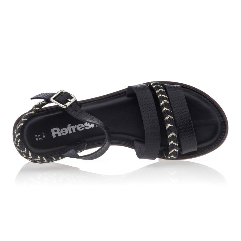 Sandalias negras para mujer / Zapatos de punta abierta