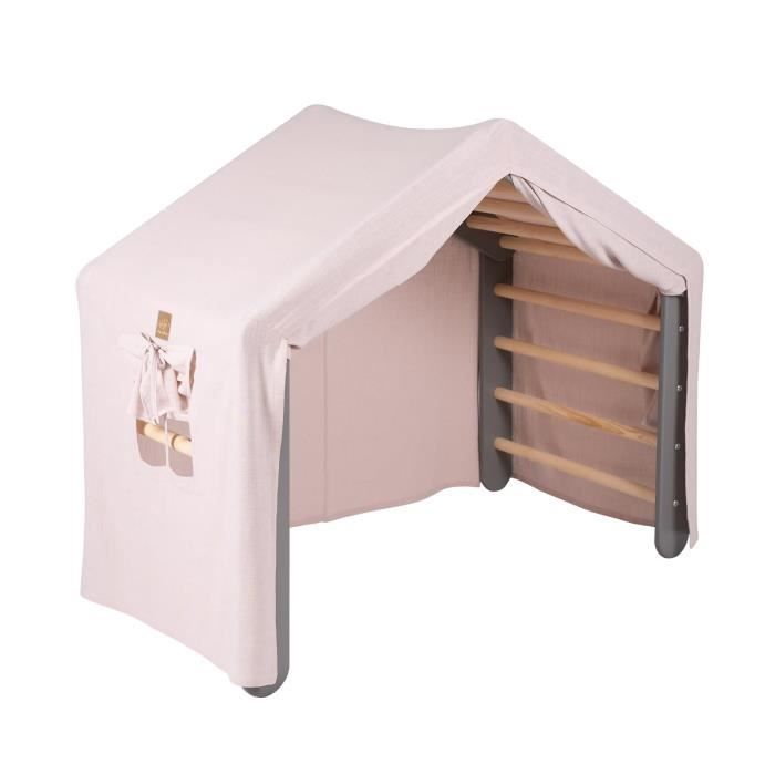 Playhouse with folding ladder - MeowBaby® - 112x61x94 cm - Pink - For children aged 3 and up