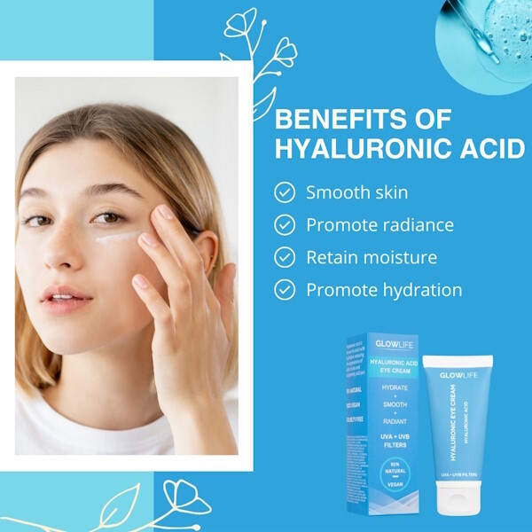 Glowlife Hyaluronový oční krém 30ml s UVA + UVB filtry