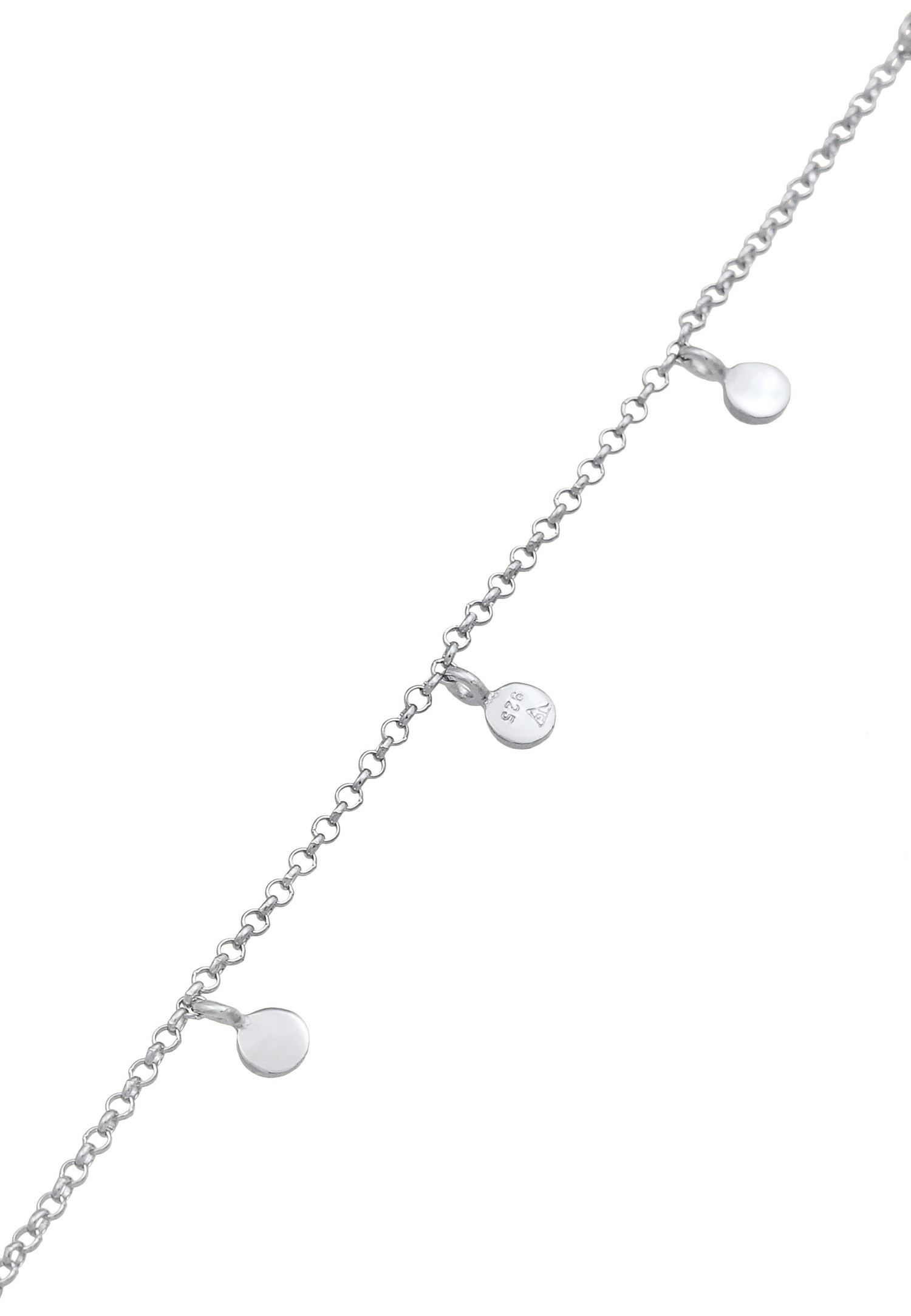 Elli Femmes Plaquette Basique Mat en Argent Sterling 925