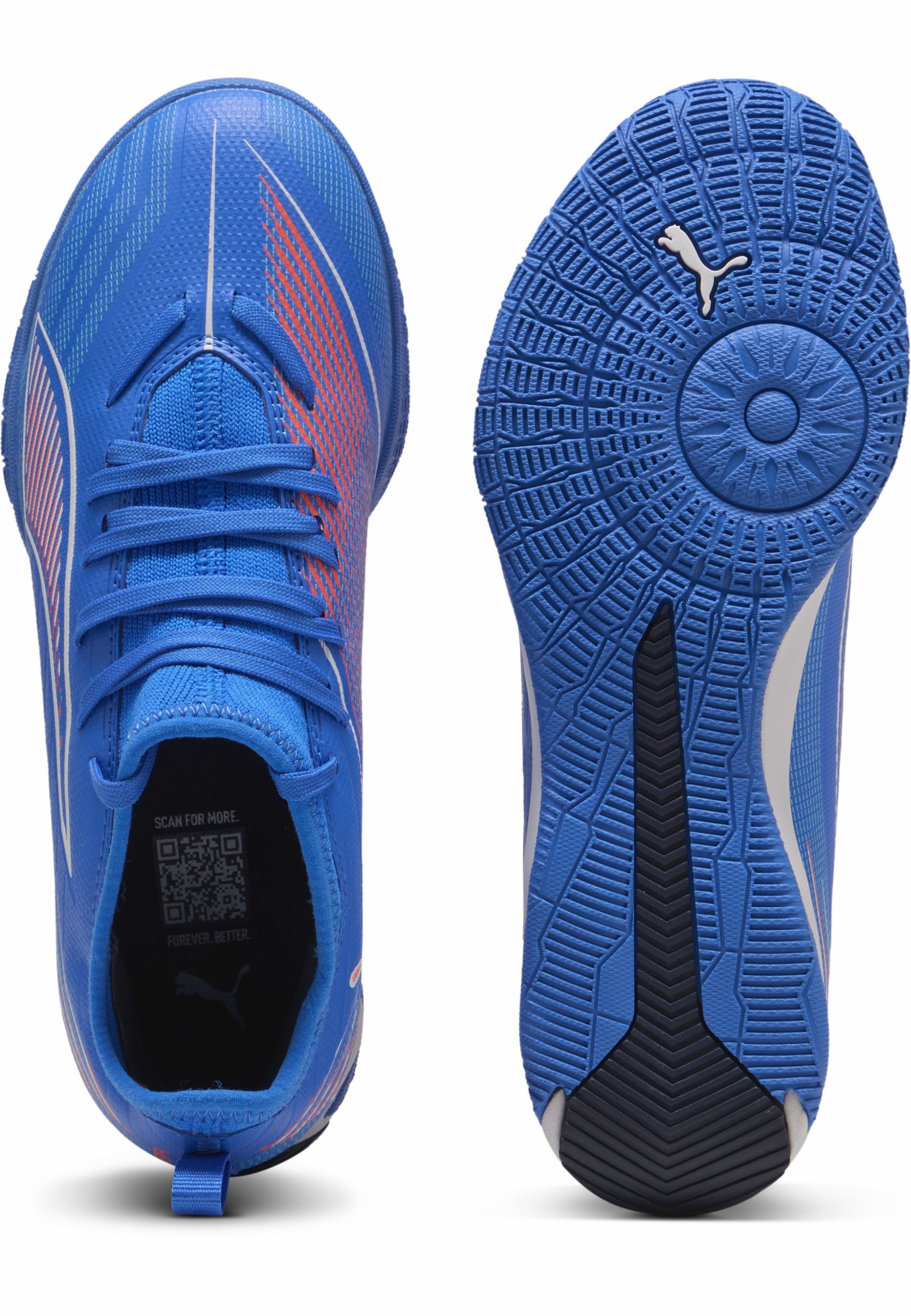 Puma zaalvoetbalschoenen - ultrablauw/Puma wit/gloeiend rood