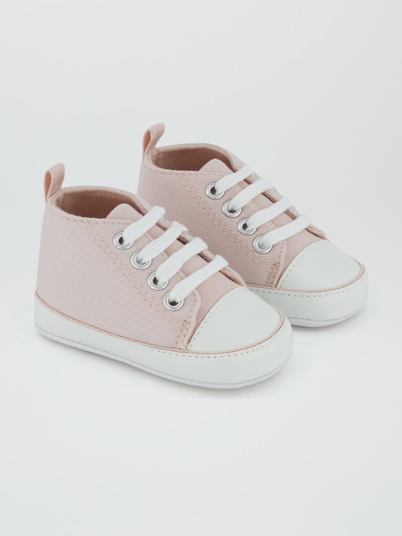 Hoge canvas sneakers - ROZE