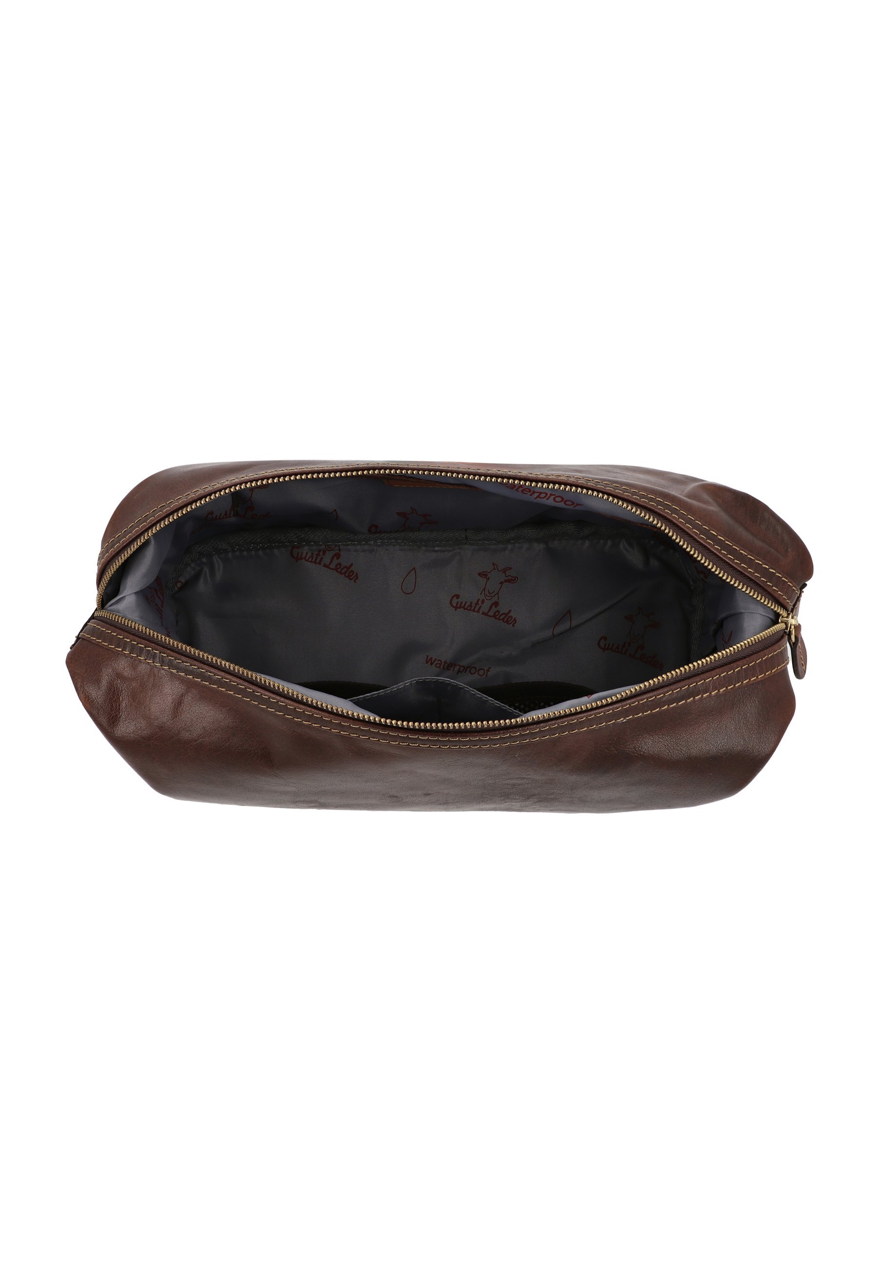 Gusti Leder ANIKA - Borsa da toilette - marrone scuro