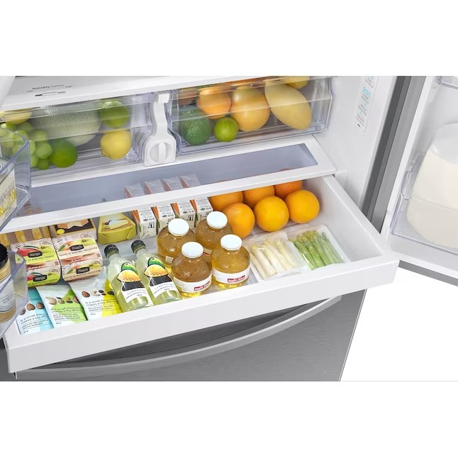 Samsung French-Door-Kühlschrank (765 Liter) mit zwei Eiswürfelbereitern (Edelstahl, fingerabdruckresistent) ENERGY STAR®