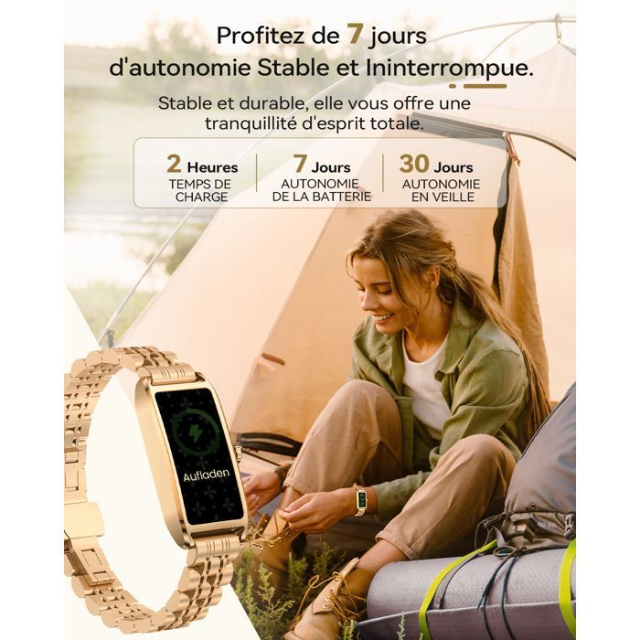 AIMIUVEI Women's Smartwatch, Bluetooth 5.3 Calling, 2 Straps, Feminine Function, Sleep Tracker, SpO2 Monitor, Waterproof