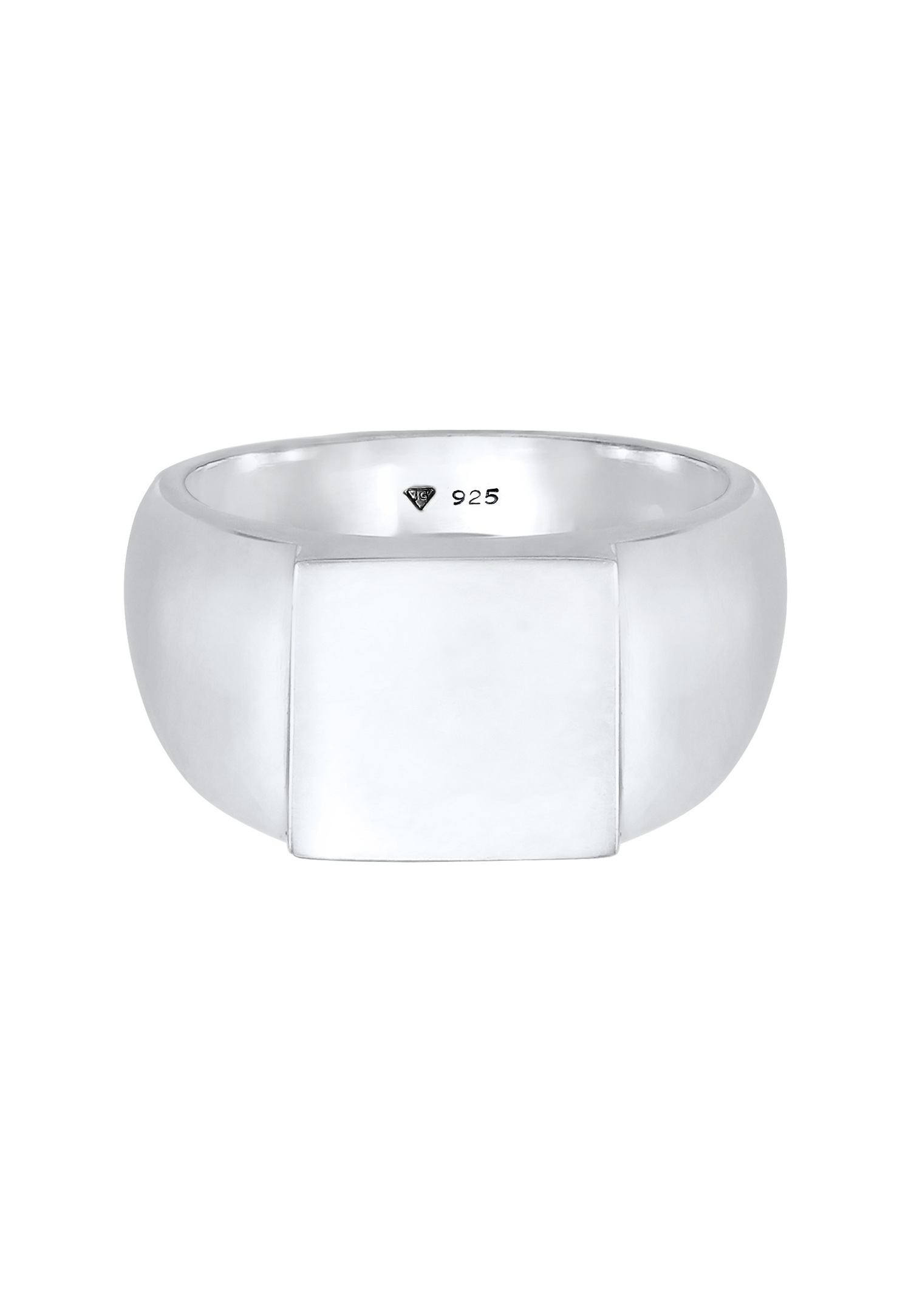 KUZZOI Hommes Sceau Rectangle Brillant Basique Solide en argent sterling 925