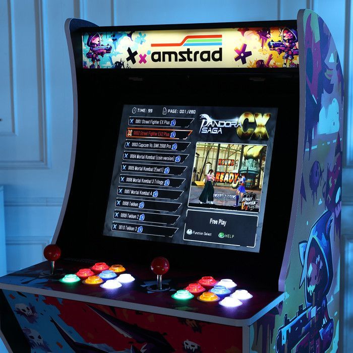 Borne d'arcade AMSTRAD modèle FIGHTERS avec 2800 jeux - Ecran 19