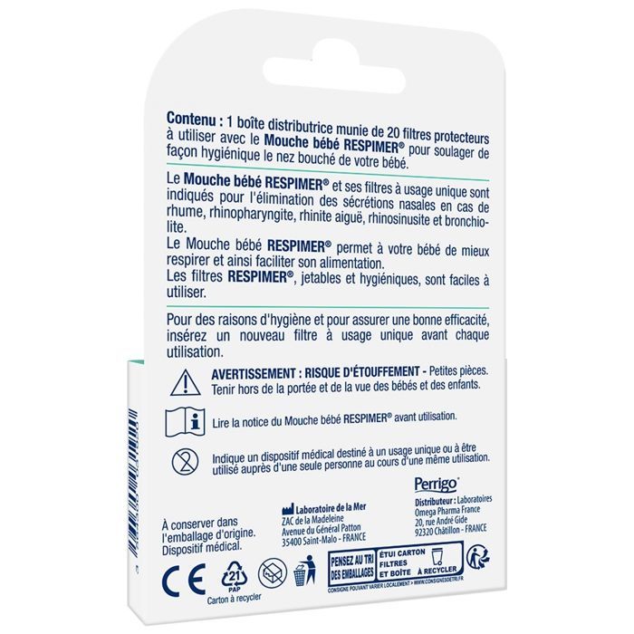 Recambio para aspirador nasal infantil Respimer (20 unidades)