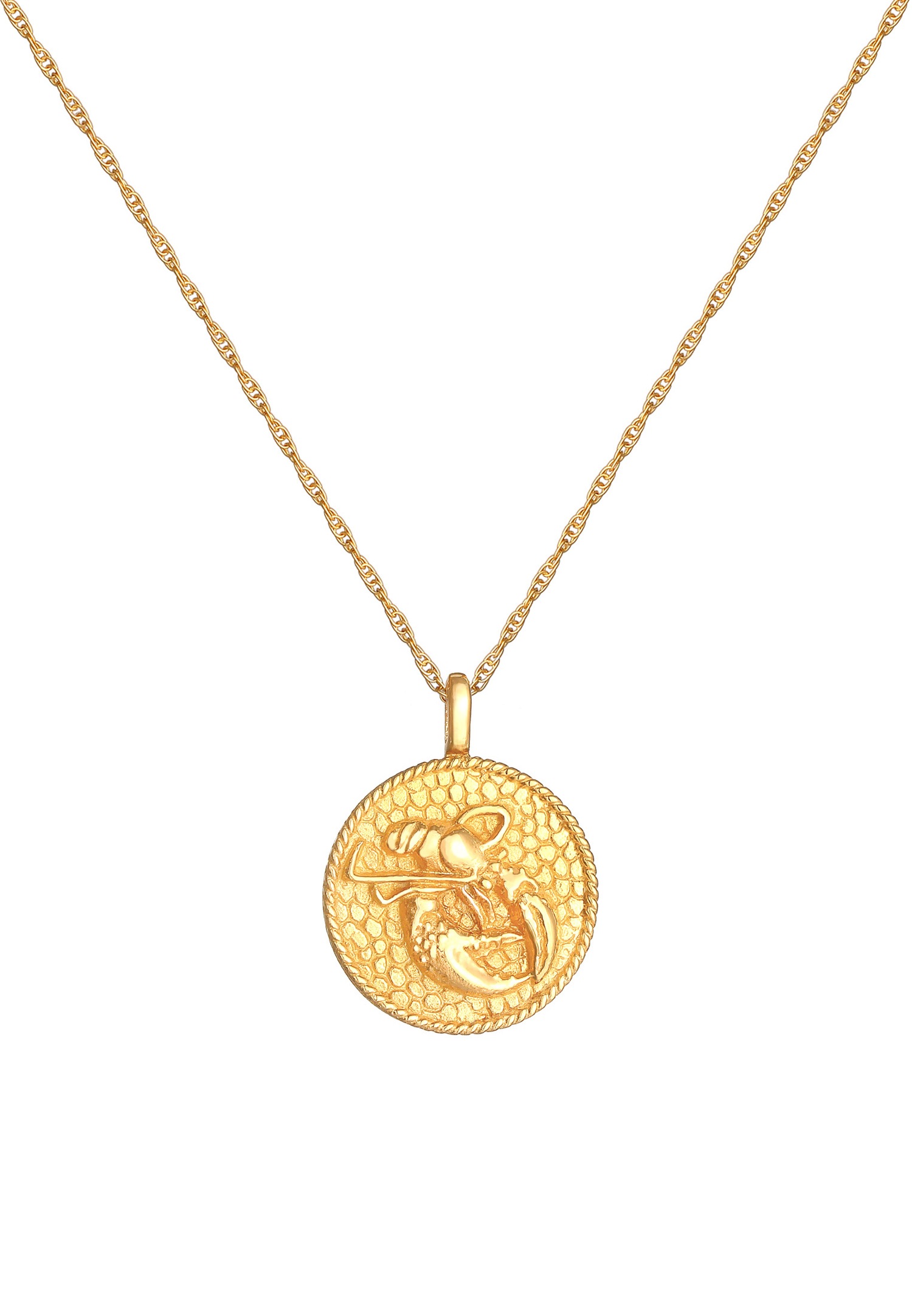 Elli Pièce du zodiaque pour femmes Cancer Astro Tendance Antique en argent sterling 925