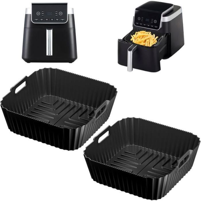 2 piezas de accesorios para freidora de aire Ninja Air Fryer Max Pro AF180EU de 6,2 L, molde para freidora de aire Ninja Pro, color: negro
