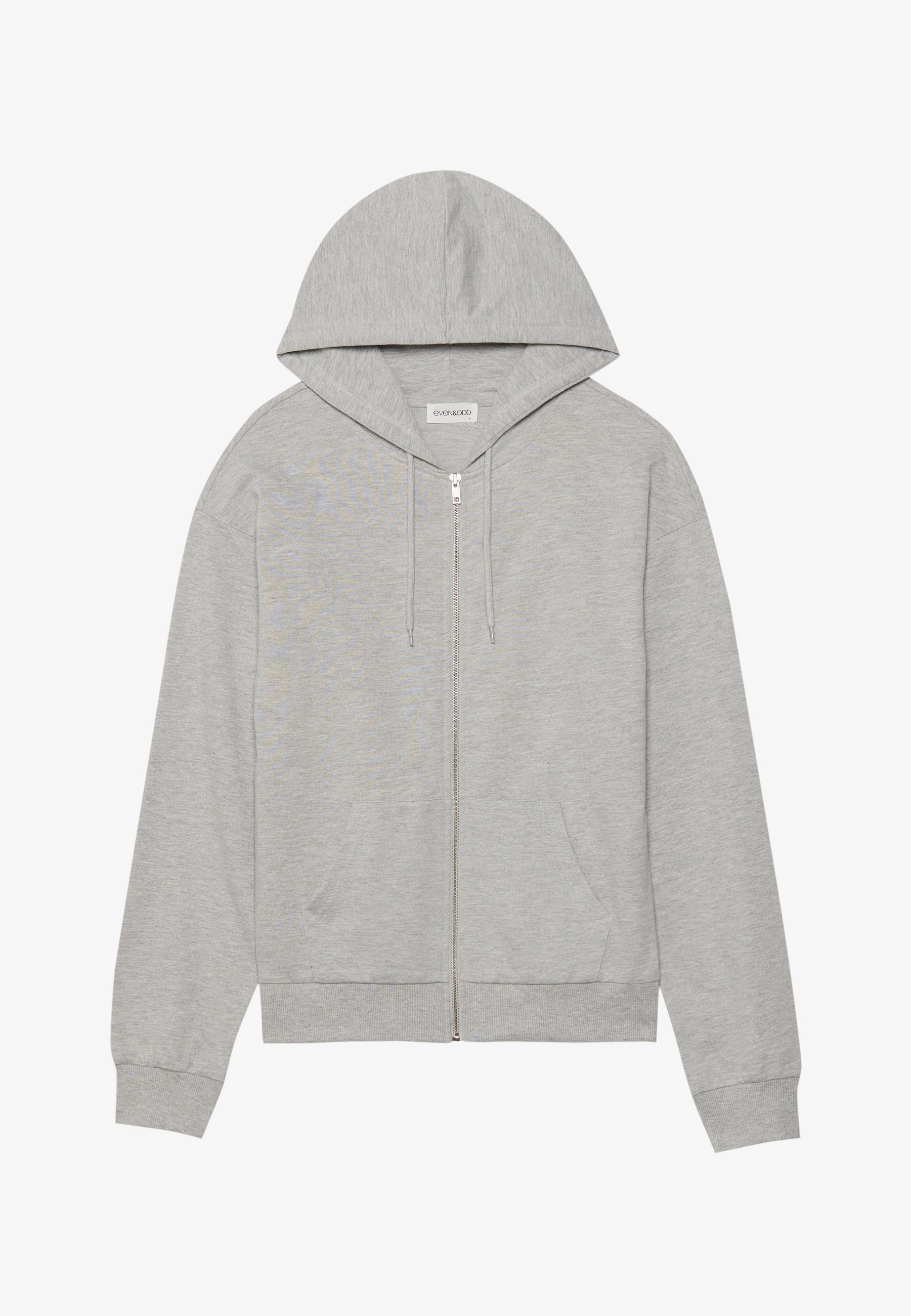Felpa con zip Even&Odd - grigio chiaro screziato