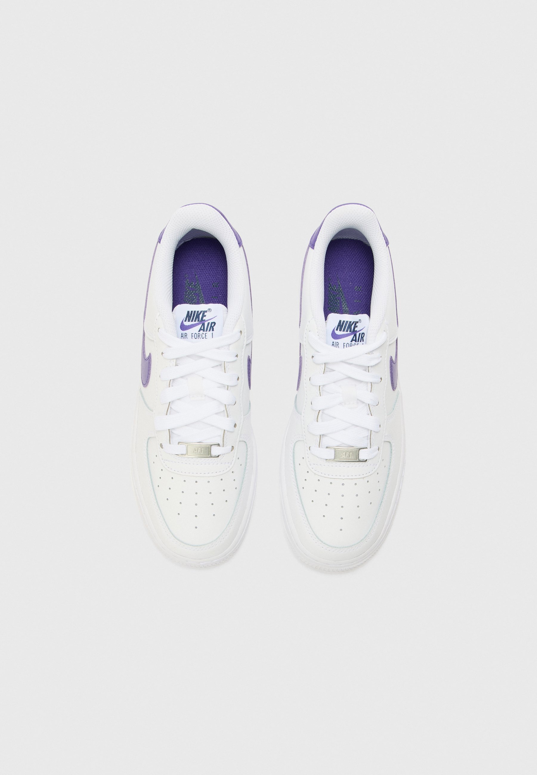 Nike Sportswear AIR FORCE 1 UNISEX - Sneakers - wit/court purple/midnight navy