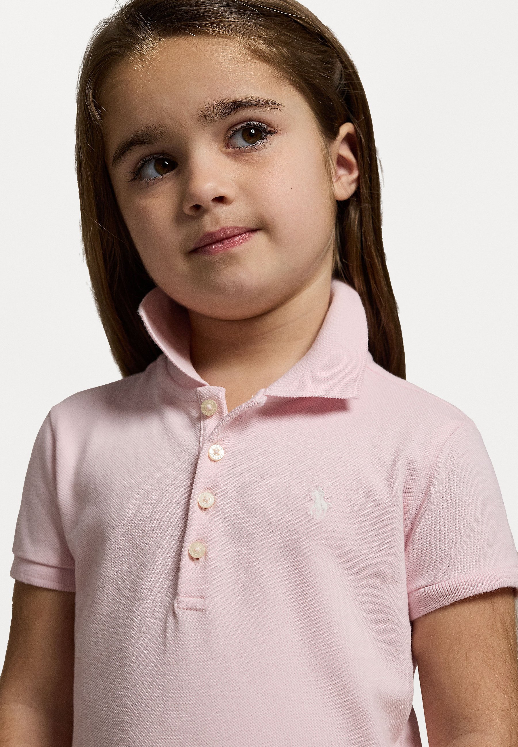 Sukienka Polo Ralph Lauren z elastycznej siateczki - Sukienka dzienna - odrobina różu/bieli