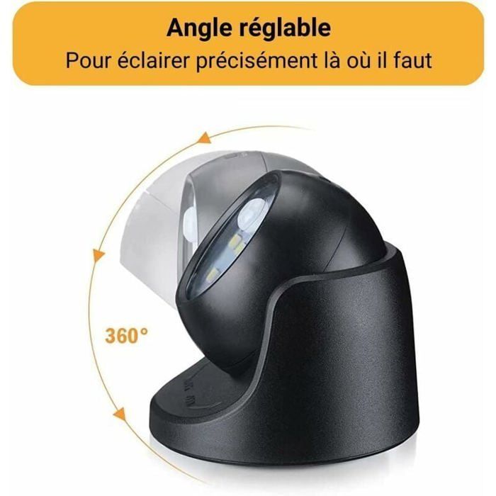 Refletor LED para exterior - PZCC - 1000 lúmens - Sensor de movimento - Rotação de 360° - Sem fio
