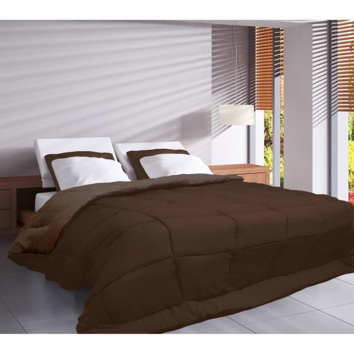 CALGARY - Warm Microfiber Duvet 400g/m² - Choco & Mocha - 200 x 200 cm