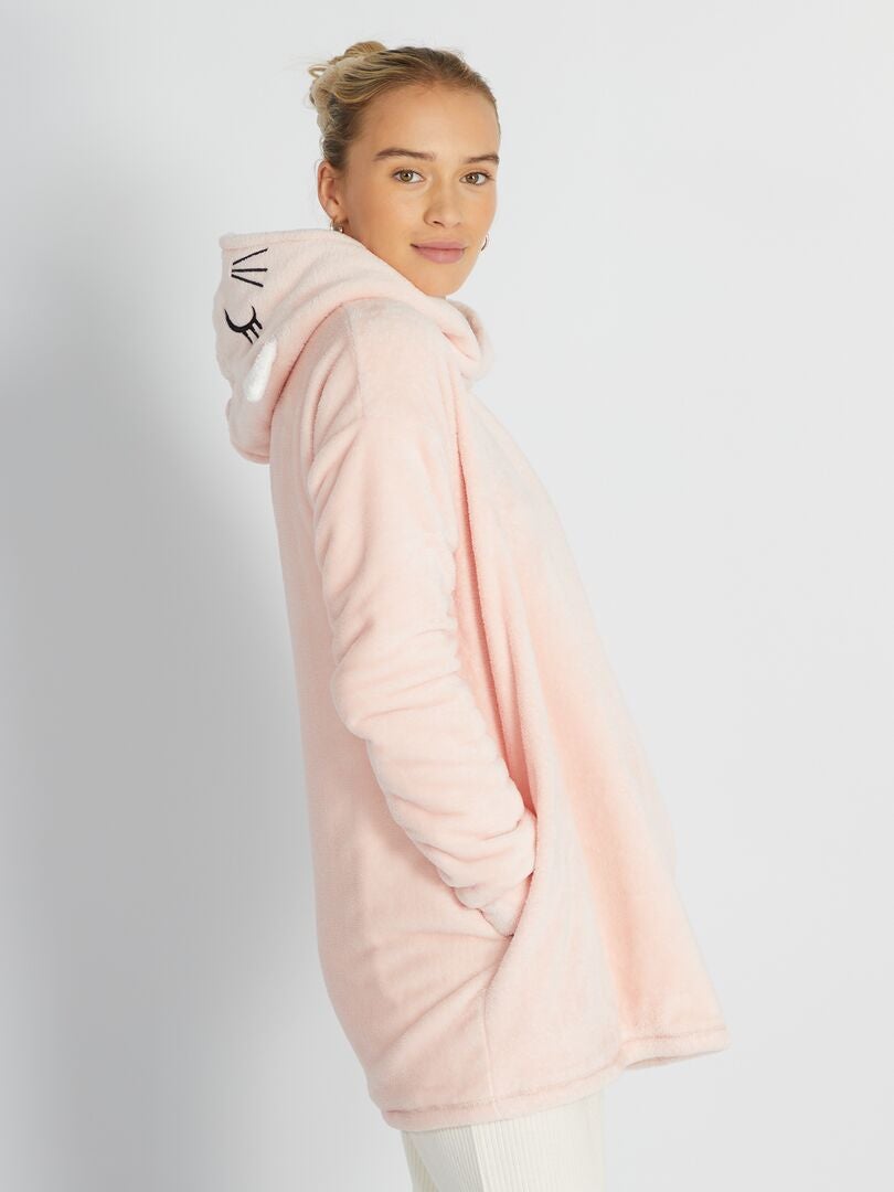 Sudadera de punto afelpado - ROSA
