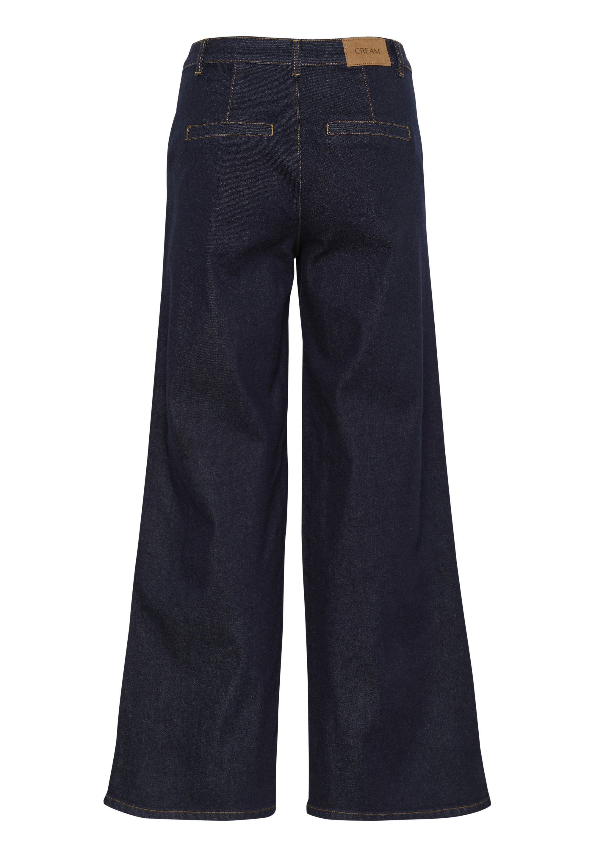 Crème VISTI - Uitlopende jeans - Chicago rinse blauw denim tabak