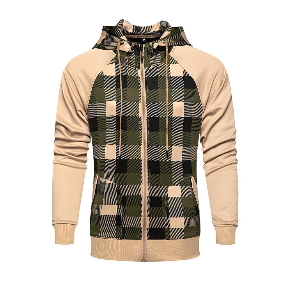 ZITY Geruite Herenjassen Windbreaker Herfst Heren Patchwork Hip Hop Jas Vintage Cargo Bomberjassen Heren Hoodies Bovenkleding