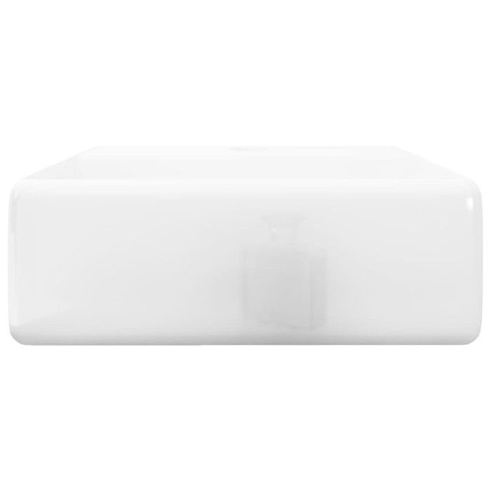 vidaXL Square Washbasin with Tap Hole, White Ceramic Toilet Hand Basin Sink 141940