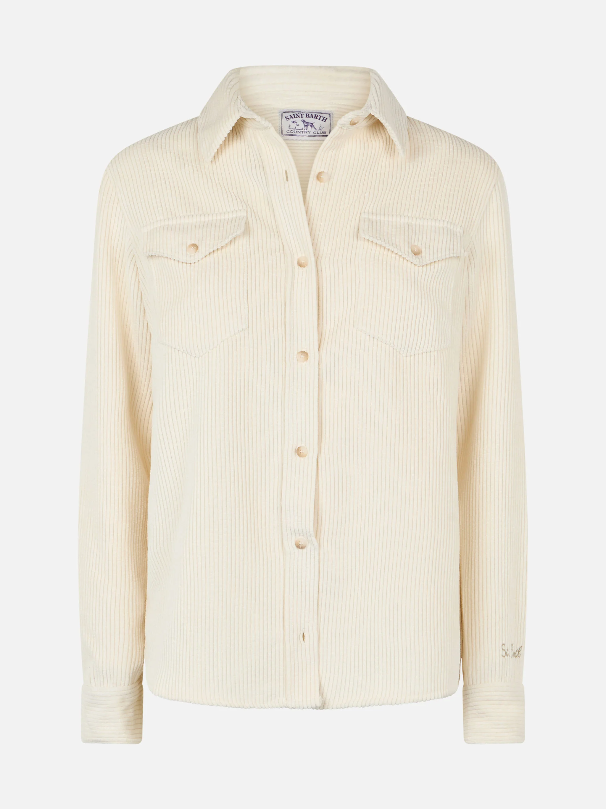 Camisa de pana beige para mujer de la marca Deer