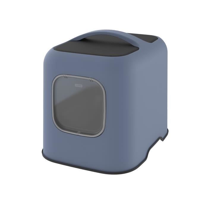 ROTHO - Cat litter box 51 x 39 x 40 cm - Litter tray - Horizon Blue