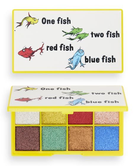 Paleta očných tieňov Dr. Seuss One Fish Two Fish Red Fish Blue Fish Palety očných tieňov a líčenie