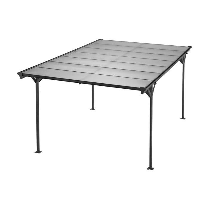 Carport aluminium et polycarbonate 15m² LE BORN