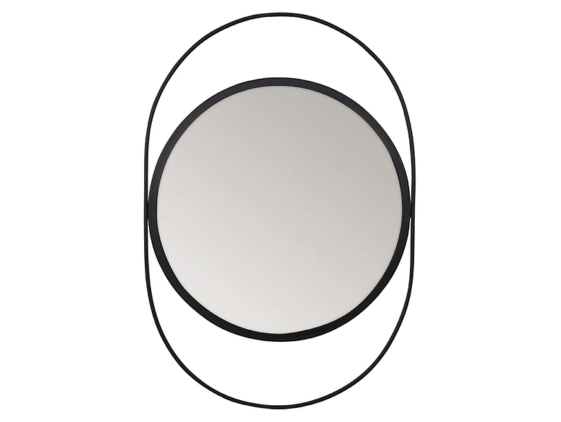 Lustro ścienne Elipo 31 cm czarne