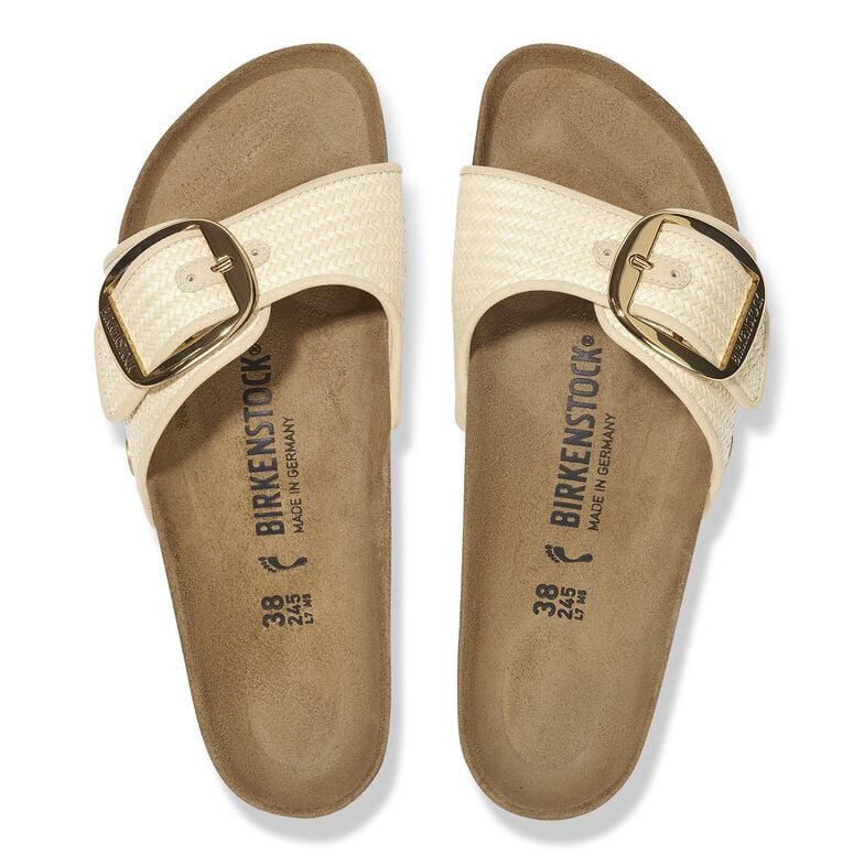 Madrid Big Buckle Raffia Tessuto - Raffia Naturale Raffia Naturale