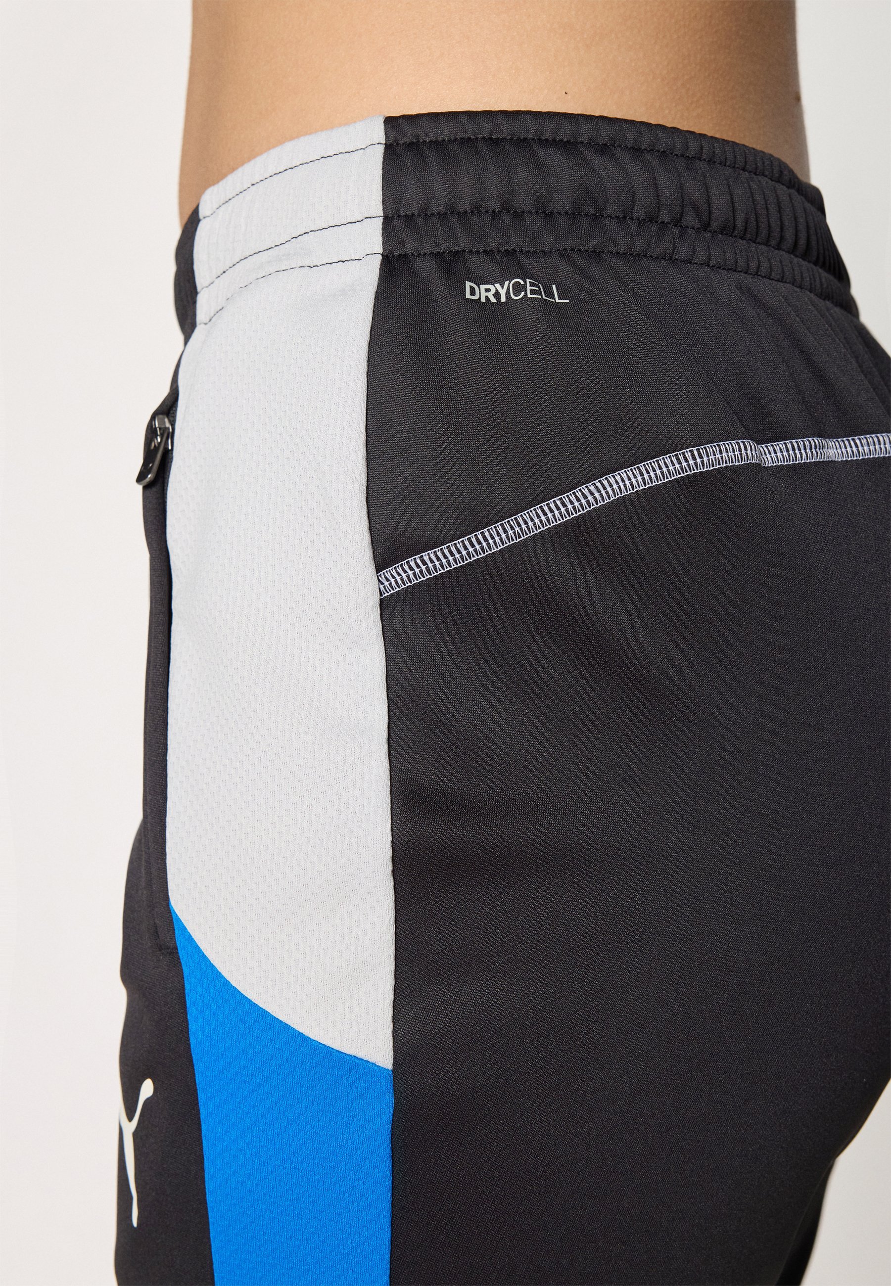 Puma INDIVIDUALBLAZE TRAININGSPANTS - Trainingsbroek - zwart/wit/racing blue