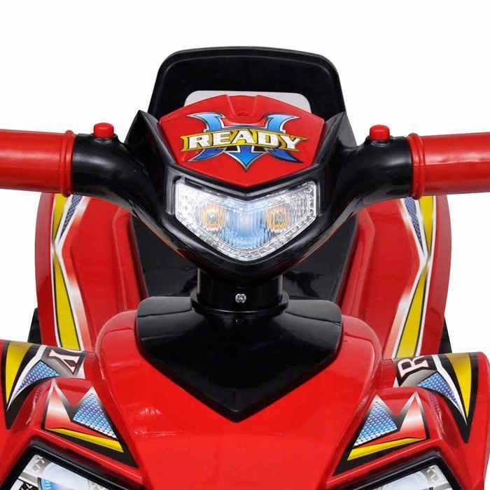 vidaXL Quad para niños, rojo, con sonido y luces, modelo 10070