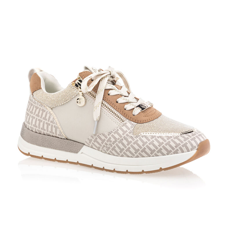 Zapatillas deportivas para mujer color beige.