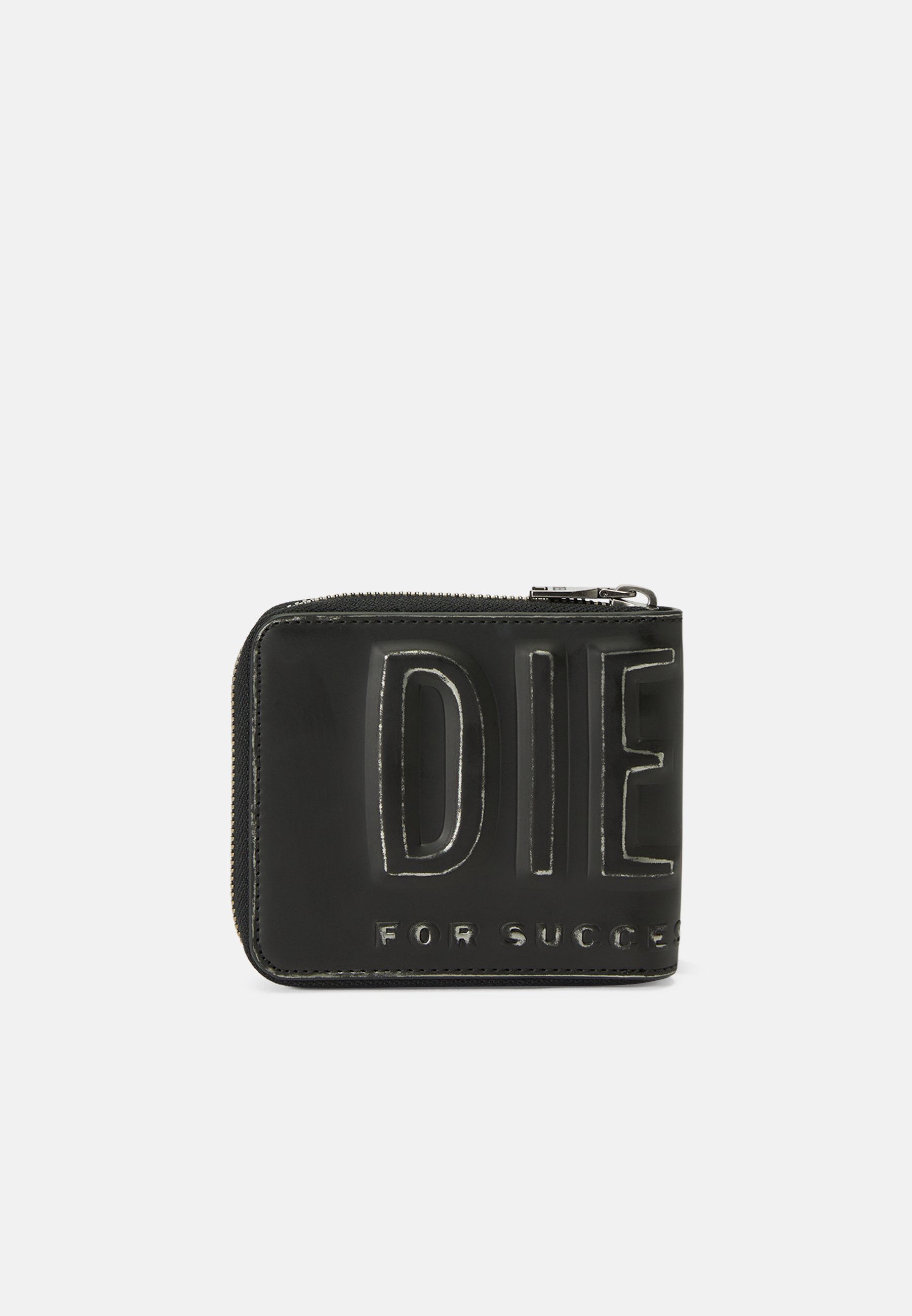 Diesel DSL 3D- BI FOLD COIN ZIP Portemonnee XS - zwart