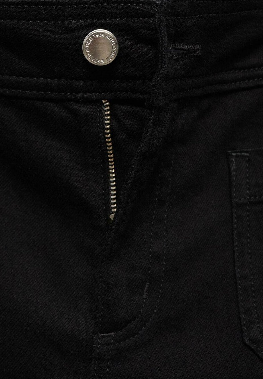 Jean Mango coupe décontractée - denim noir