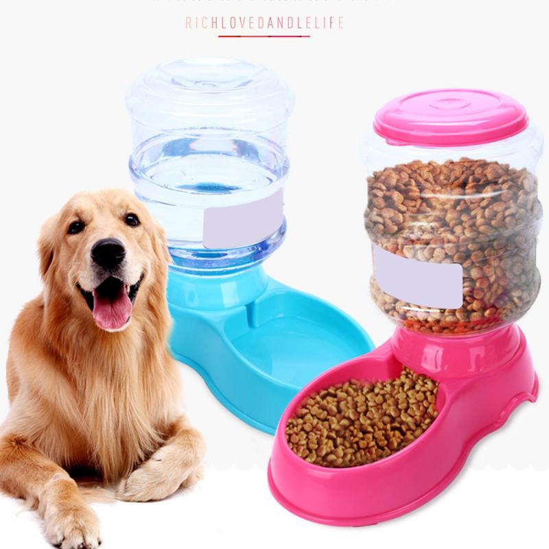 3,5-Liter-Kunststoff-Trinknapf für Haustiere, Katzen und Hunde, automatischer Futter- und Wassernapf für Tiere, automatische Hundetränke