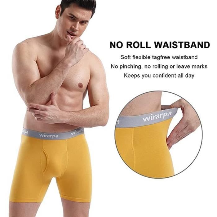 Cueca Boxer Masculina Confortável de Algodão - MOBIGARLAN - XH429 Cinza