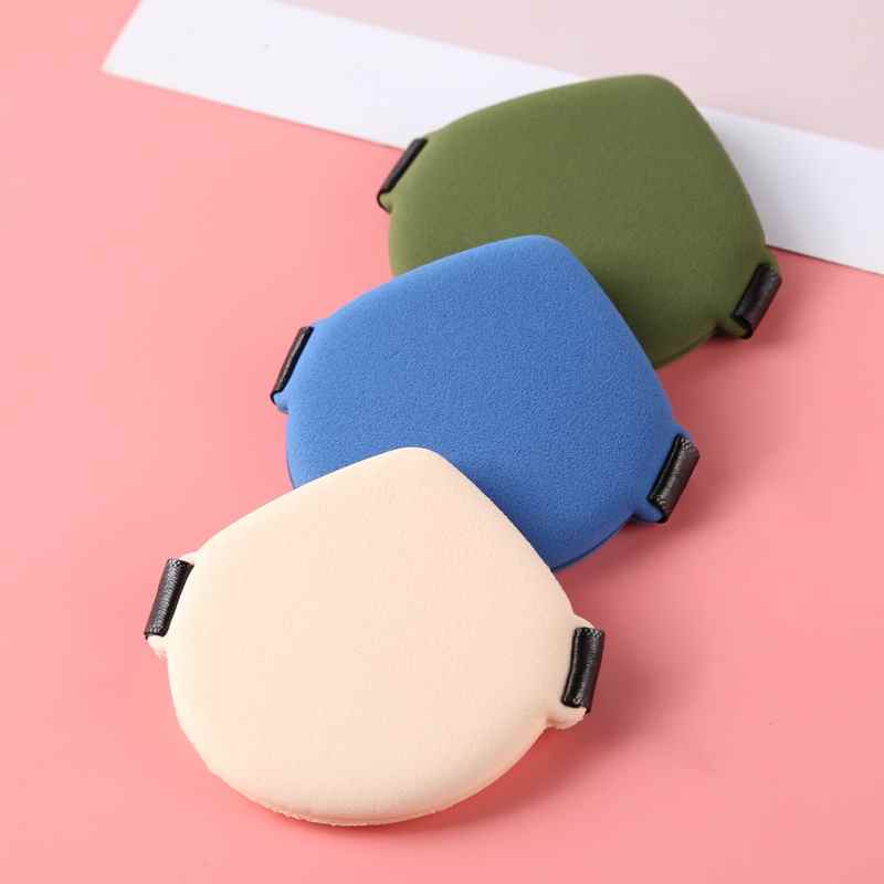 Éponge à maquillage ronde en poudre, douce et cosmétique, pour fond de teint et maquillage.